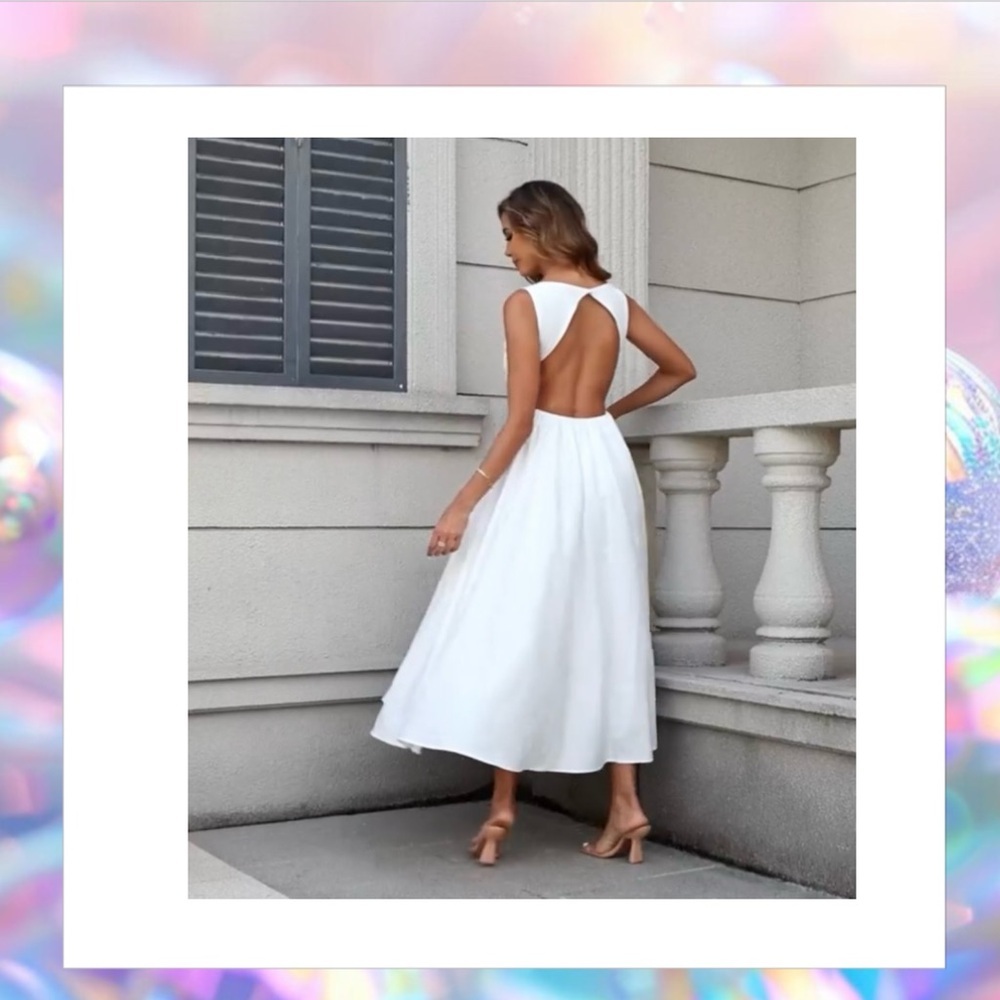 KUTUMAI Women White Summer Sleeveless Maxi Dress Size XSmall NWT